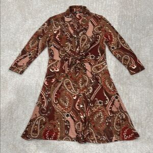anna october brown dress ANNA OCTOBER - Tulip Dress Pink (Size Small)